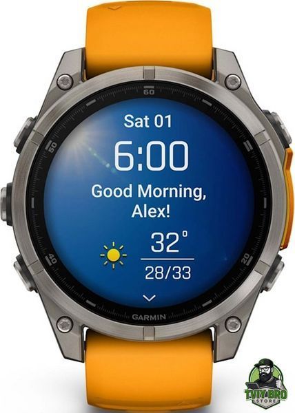 Garmin Fenix 8 51mm AMOLED Sapphire Titanium Spark Orange/Graphite (010-02905-10/11/53) BRO-SW-GRM-FNX8-51-SAP-ORA/GRY фото